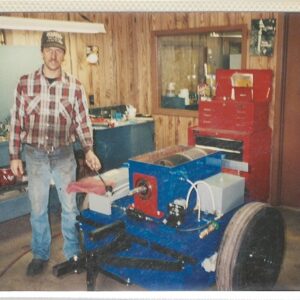 Mike Grems owner of Dyno Tech rebuilding an AW dyno in 1991
